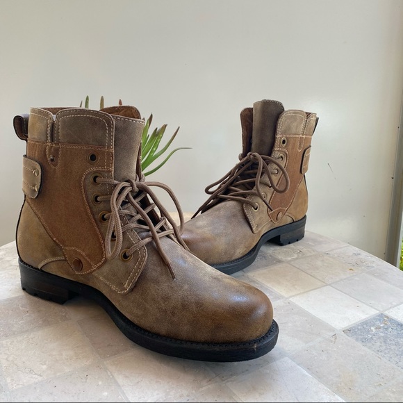 NWOT POLAR FOX BROWN ANKLE COMBAT BOOTS BOOTIES - Picture 9 of 15